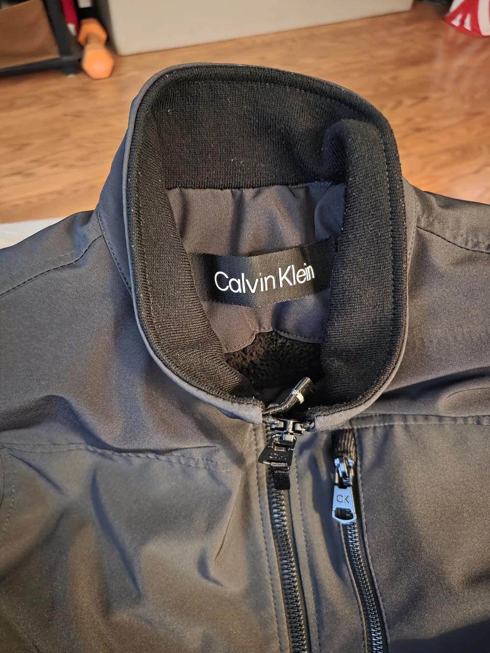 Calvin Klein Men's Charcoal Black Lightweight Softshell Jacket